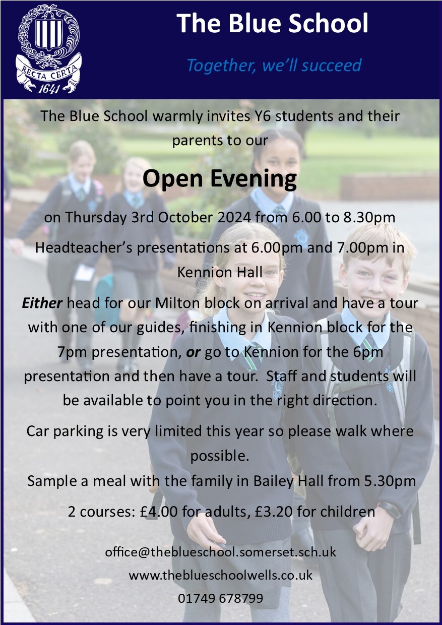 Open Evening Flyer 2024 p1v3